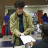 Looking for work: Senior Hollis Jenkins submits an application to a possible employer. He hopes to obtain an internship in computer sciences. Photo by Veronika Schiebler