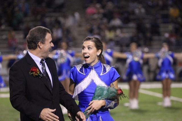 Senior Kaitlyn Harper looking astonished when she hears of her new title, Homecoming Queen