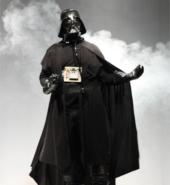 On the Dark Side:Junior Ronnie Turner, as Darth Vador