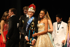 The Crowning: Marquecho and his date Gabrielle Barnett pose onstage. Photo thanks to yearbook staff.