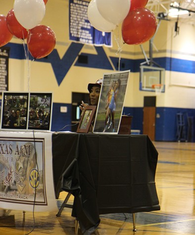 Senior Amber Ivy at National Signing Day on Feb. 3.