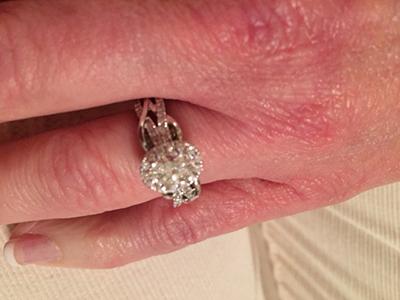 Sharon Paul's wedding ring pictured. Photo courtesy of Sharon Paul.