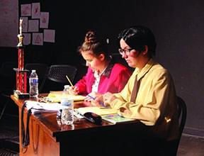 Junior Victoria Carlson participates in community theater's production of "The 25th Annual Putnam County Spelling Bee"
