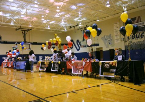 Table set up and ready for signing day