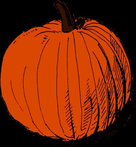 "VINTAGE PUMPKIN DRAWING COLORED #1" by metrostock99 is marked with CC PDM 1.0