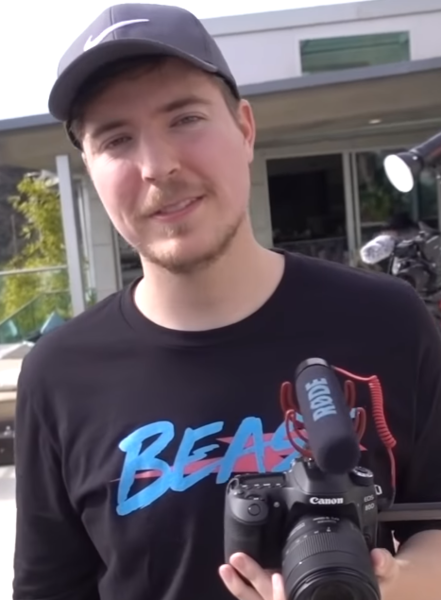 Screenshot of MrBeast, taken from Leon Lushs Youtube video, This file is licensed under the Creative Commons Attribution 3.0 Unported license.
