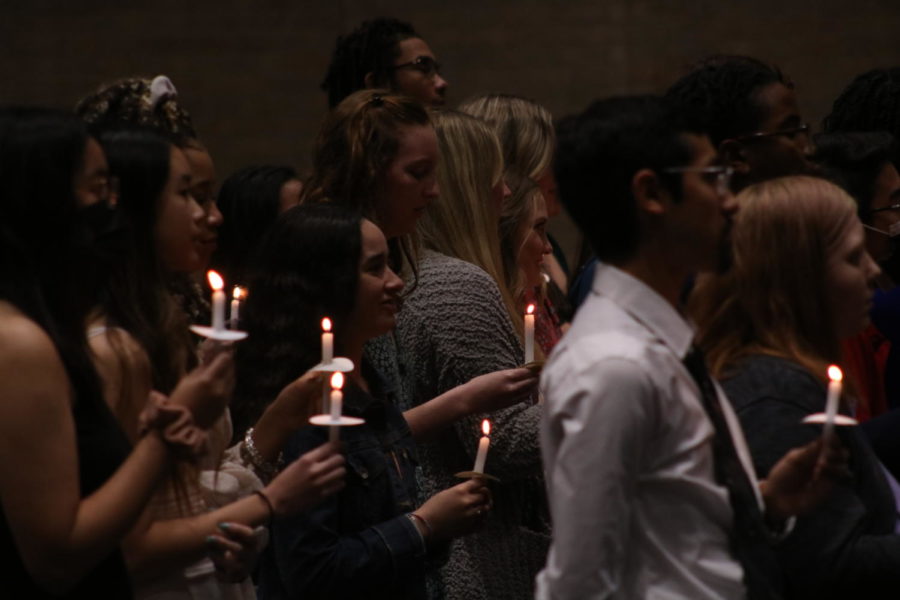 Students+attend+the+2021+National+Honor+Society+Induction+ceremony.+Photo+by+Tea+Scarcelli.