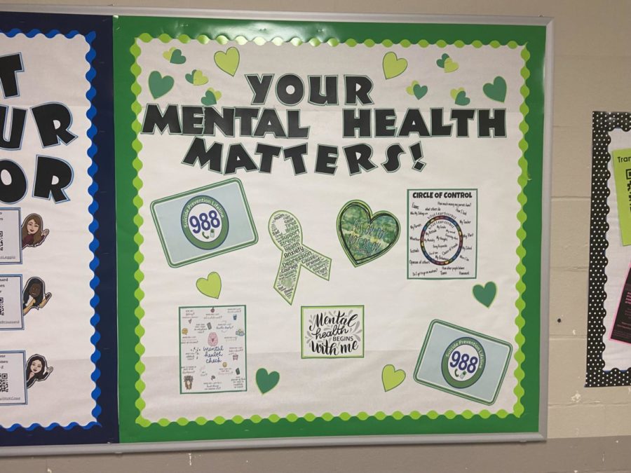 MHAs bulletin board hung across the counselors office.