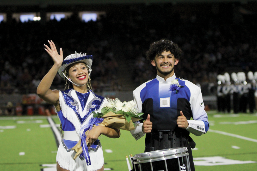 Last years Homecoming winners, Natalie Thompson and Isaiah Romero. Photo by Crystal Gooding.